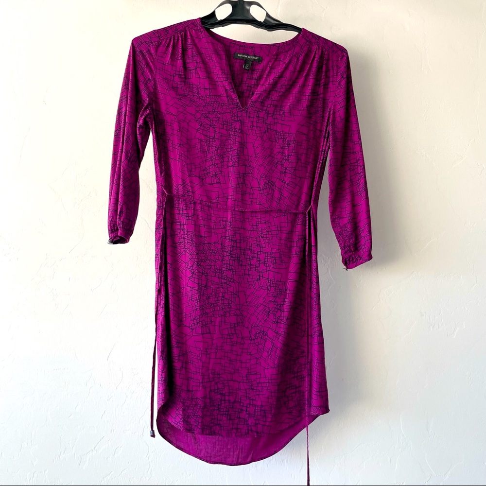 Banana Republic belted shirt dress